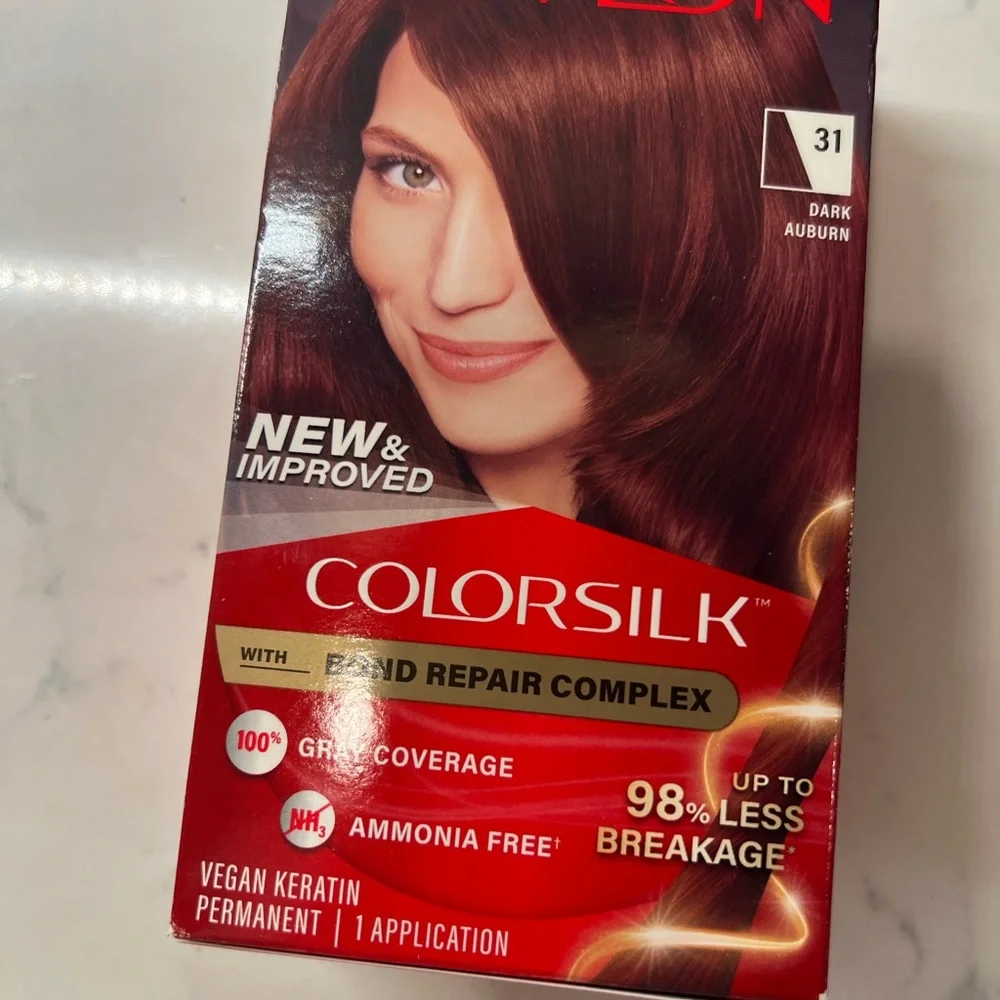 Revlon Colorsilk Hair Dye 31 Dark Auburn Bond Repair Complex Vegan Keratin NEW